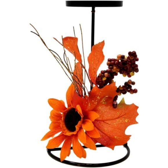 2 Pack Fall Thanksgiving Candle Holders Harvest Maple Leaves Dining Table Decor - Picture 4 of 4